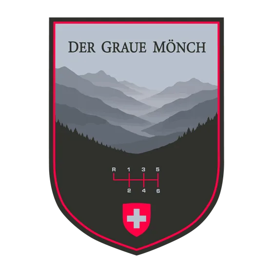 Crest No. 004, Der Graue Mönch, drawn for a 911 GT3 Touring