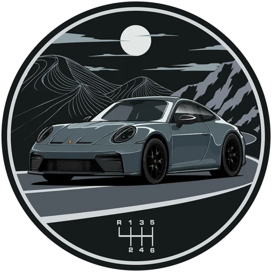 Crest No. 010, 911 GT3 Touring, drawn for a 911 GT3 Touring