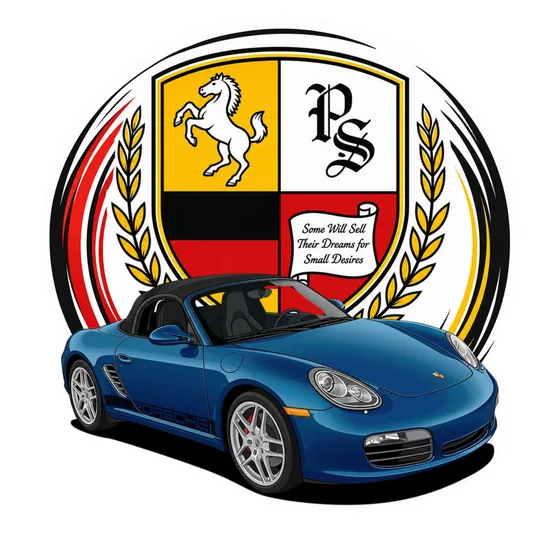 Crest No. 002, The Parker Crest, drawn for a Boxster S